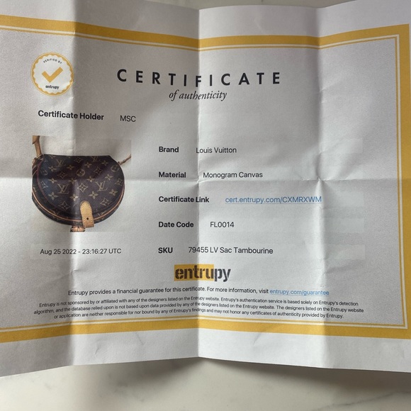 Louis Vuitton Monogram Tamborin Bag - Picture 16 of 16